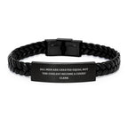 Court Clerk Interlaced Leather Bracelet Birthday Gift for a Best Friend - Image 1