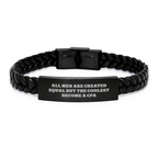 Witty Cpa Interlaced Leather Bracelet Novelty for Friends Birthday Gift - Image 1