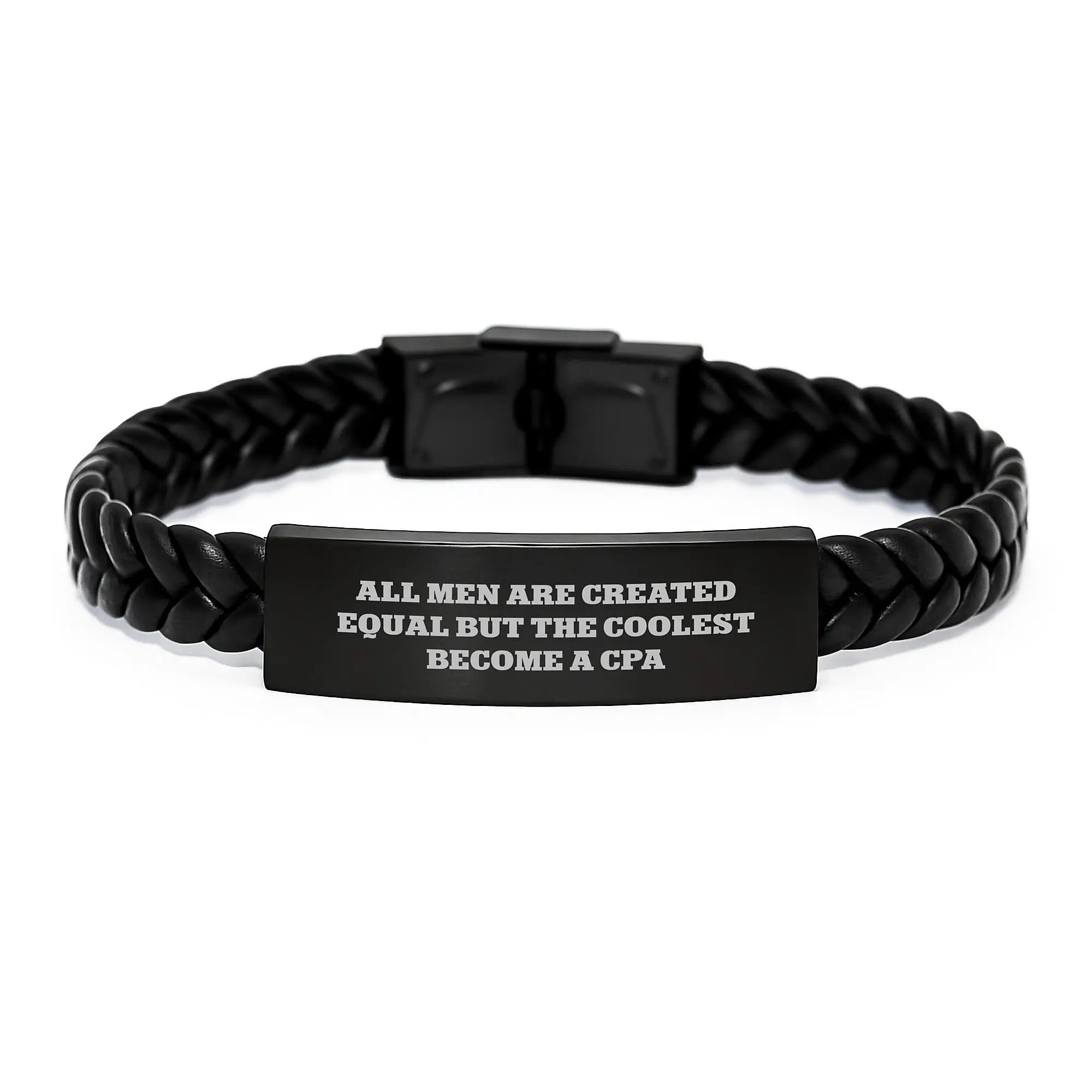 Witty Cpa Interlaced Leather Bracelet Novelty for Friends Birthday Gift - Image 1