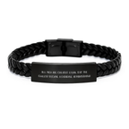 Database Administrator Interlaced Leather Bracelet for a Friend Gift - Image 1
