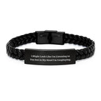 Funny Cosplaying Gifts from Friends for Cosplayers, Interlaced Leather Bracelet Christmas Unique Present
