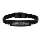 Funny Cosplaying Interlaced Leather Bracelet Gifts for Men, Women, Friends, Coworkers, Family, Christmas Unique Gifts from Friends, Family, Women, Men