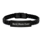 Gifts for Mom Best Mom Ever Mom Christmas Unique Interlaced Leather Bracelet Gifts from Men