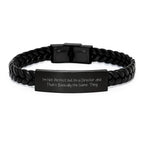 Funny Director Gifts for Him Valentine's Unique Interlaced Leather Bracelet