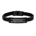 Funny Sheriff Gifts for Men, Sheriff Interlaced Leather Bracelet, Unique Christmas Unique Gifts from Friends to Sheriff