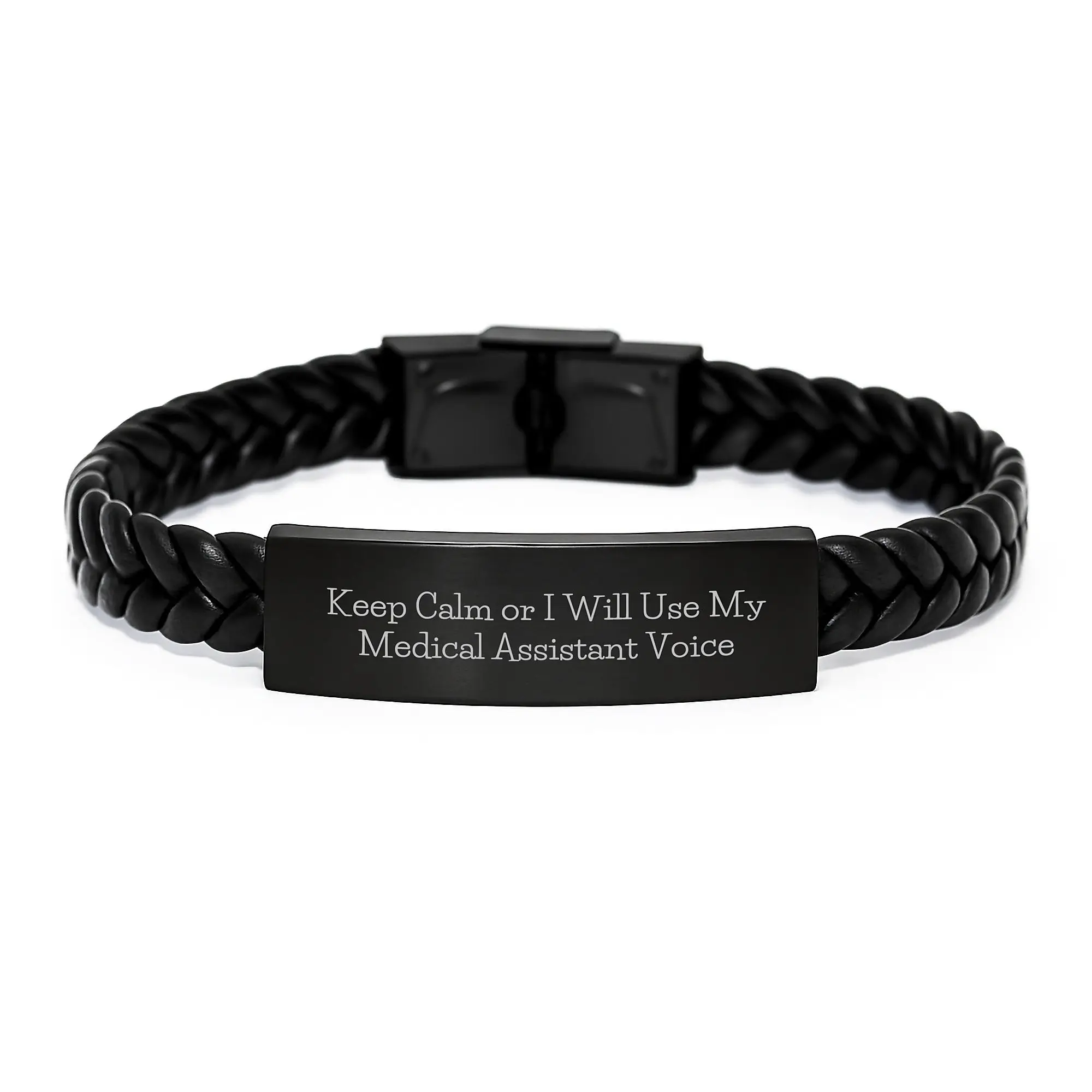 Medical Assistant Keepsake Leather Bracelet for Him Birthday Gift - Image 1