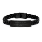 Waitress by Day, World's Best Mom by Night - Funny Interlaced Leather Bracelet Gifts from Men to Women for Valentine's