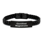Magistrate Certified Funny Inspirational Interlaced Leather Birthday Unique Gifts from Friends for Men, Women, and Family