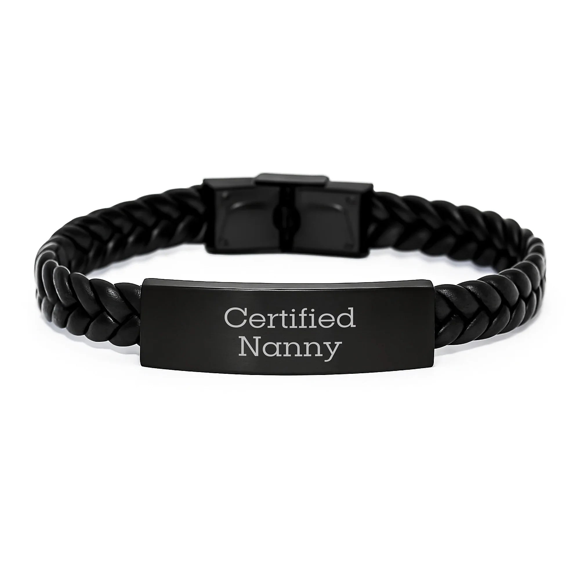 Funny Certified Nanny Gifts from Men Unique Interlaced Leather Bracelet for Nanny Christmas Unique Gifts
