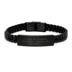 Funny European Shorthair Cat Gifts, Interlaced Leather Bracelet for Men or Women, 'I Love My European Shorthair. People, Not So Much.' Quote, Graduation Unique Gifts from Friends or Family