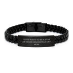 Funny Hemingway Cat Gifts for Women from Family, Christmas Unique Gifts, Interlaced Leather Bracelet for Hemingway Cat Mom