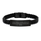 Funny Doberman Pinscher Dog Gifts, Interlaced Leather Bracelet for Doberman Pinscher Mom, Gifts from Friends, Gifts for Doberman Pinscher Dog Birthday, Unique Inspirational Quote