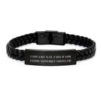 Funny German Shorthaired Pointer Dad Gifts, Interlaced Leather Bracelets for Men, Valentine's Unique Valentine Gifts from Men to Family, Friends, Coworkers