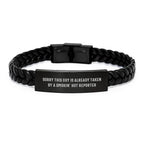Funny Reporter Gifts for Him, Interlaced Leather Bracelet, Gifts from Friends, Unique Christmas Unique Gifts for Reporter Lover