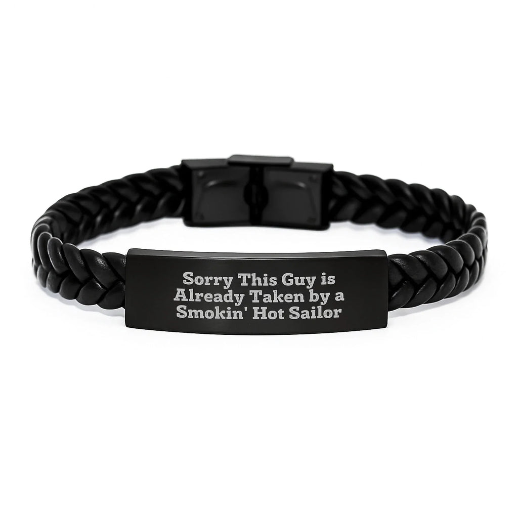 Funny Sailor Gifts for Men - Interlaced Leather Bracelet from Friends - Unique Christmas Unique Gifts for Sailor Lovers