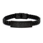 Funny Mum Gifts, Interlaced Leather Bracelet, 'They Call Me Mum Because Partner In Crime Makes Me Sound Like A Bad Influence', Graduation Unique Gifts from Mum to Family
