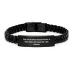 Funny Mama Gifts from Friends, Mama Interlaced Leather Bracelet, 'They Call Me Mama Because Partner In Crime Makes Me Sound Like A Bad Influence', Graduation Unique Gifts