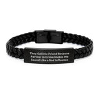 Funny Quote Friend Interlaced Leather Bracelet - Unique Gifts from Friends for Men, Funny Christmas Unique Gifts