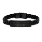 Funny Substitute Teacher Gifts, Interlaced Leather Bracelet for Graduation, Inspirational Quote: Gifts from Friends for Awesome Substitute Teachers