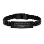 Driver Interlaced Leather Bracelet Idea for Coworkers Birthday Gift - Image 1