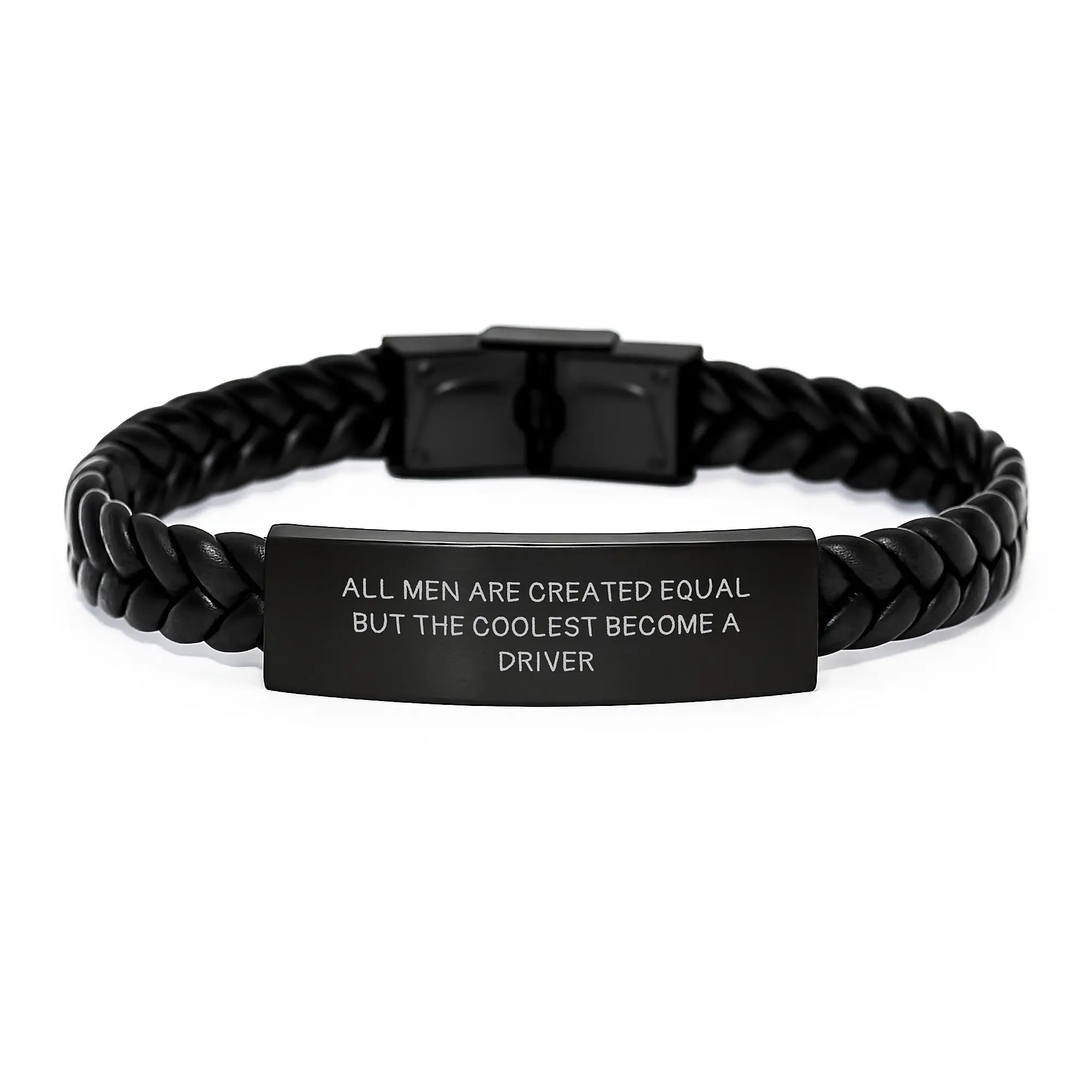 Driver Interlaced Leather Bracelet Idea for Coworkers Birthday Gift - Image 1