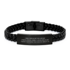 Funny Unbiological Mom Gifts from Men to Unbiological Mom Interlaced Leather Bracelet Birthday Unique Gifts - Image 1