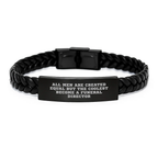 Funny Funeral Director Inspirational Gifts for Men Graduation Unique Interlaced Leather Bracelets from Friends and Family with Quote - Image 1