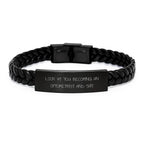 Gifts from Men to Optometrist Friends: Funny Quote Interlaced Leather Bracelet for Men, Christmas Unique Gifts for Optometrist