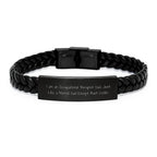 Occupational Therapist Gifts, Funny Quote Leather Bracelte, Gifts from Men to Occupational Therapist Graduates, Interlaced Leather Cord, Inspirational Occupational Therapist Accessories
