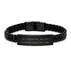 Funny Dentist Gifts from Mom, Interlaced Leather Bracelet for Dentist, Women, Christmas Unique Gifts for Her