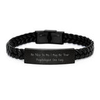 Gifts from Men to Psychologist Friends with Funny Quote - Interlaced Leather Bracelet for Women - Unique Christmas Unique Gifts for Men