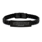 Funny Veterinarian Gifts from Friends for Favorite Veterinarian Men Interlaced Leather Bracelet