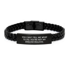 Funny English Bulldog Interlaced Leather Bracelet