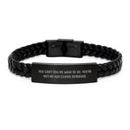 Funny Flat Coated Retriever Dog Gifts from Men to Friends - Interlaced Leather Birthday Unique Presents for Flat Coated Retriever Dog Owners