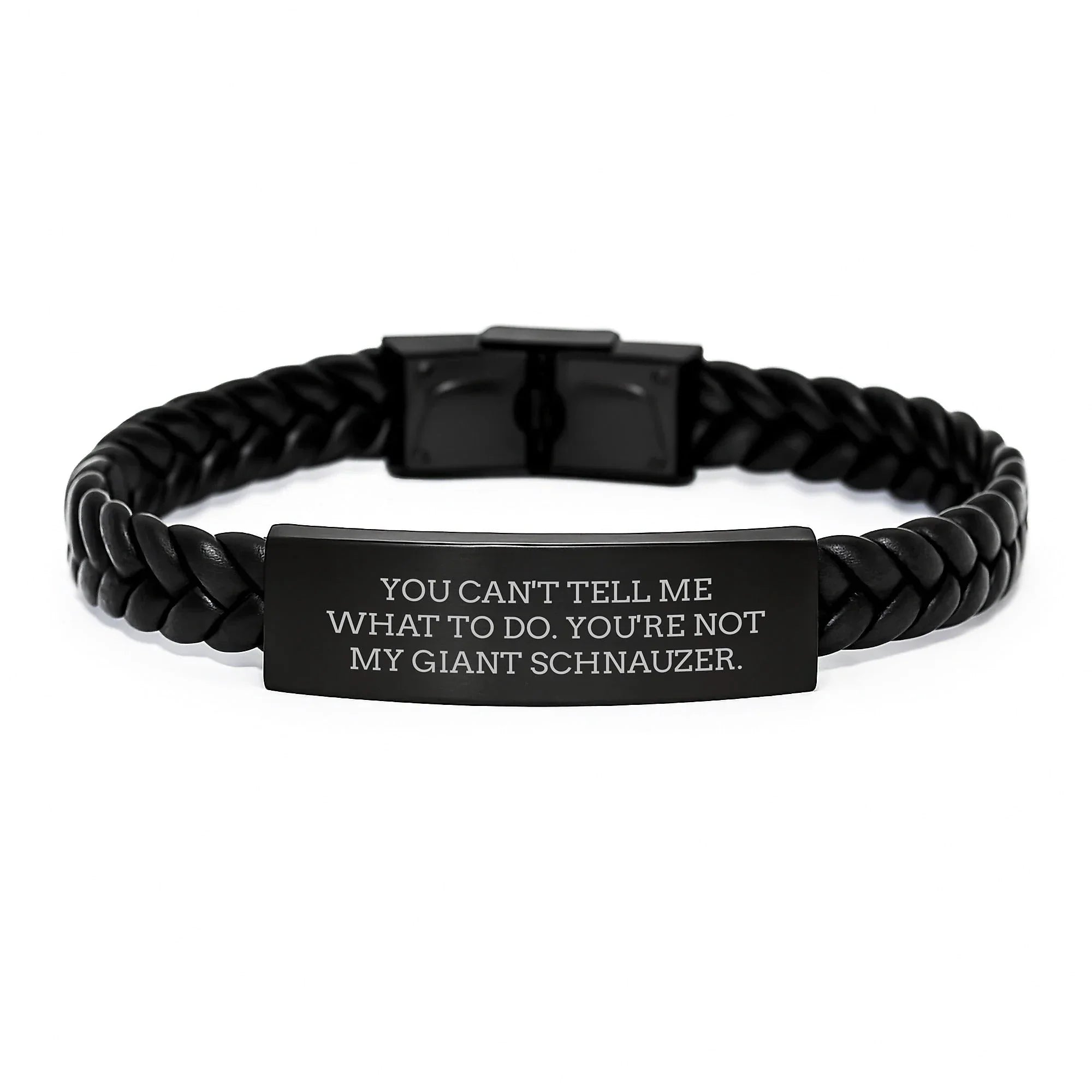 Giant Schnauzer Dog Gifts, Funny Interlaced Leather Bracelet for Men, Gifts from Friends, Unique Birthday Presents
