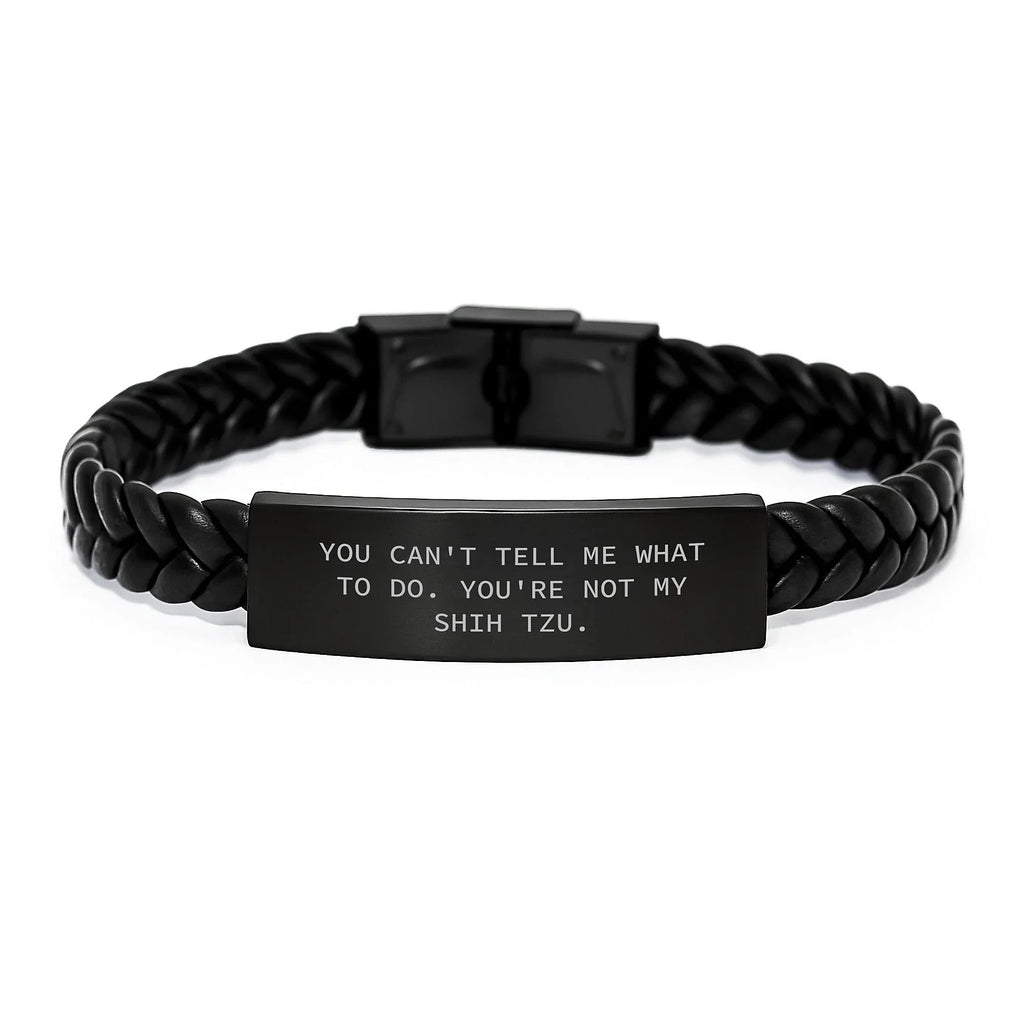 Funny Shih Tzu Dog Interlaced Leather Bracelet Gifts from Friends, Birthday Unique Gifts for Shih Tzu Dog