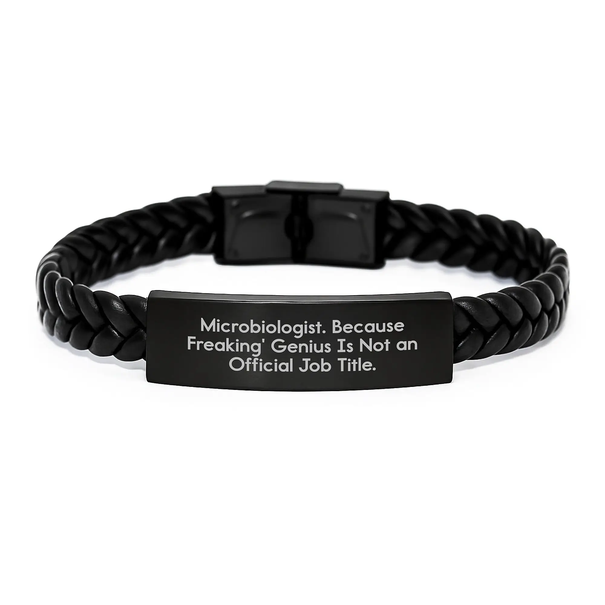 Microbiologist Interlaced Leather Bracelet for Coworkers Birthday Gift - Image 1