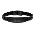 Birthday Gift Microbiologist Interlaced Leather Bracelet for Her Present - Image 1