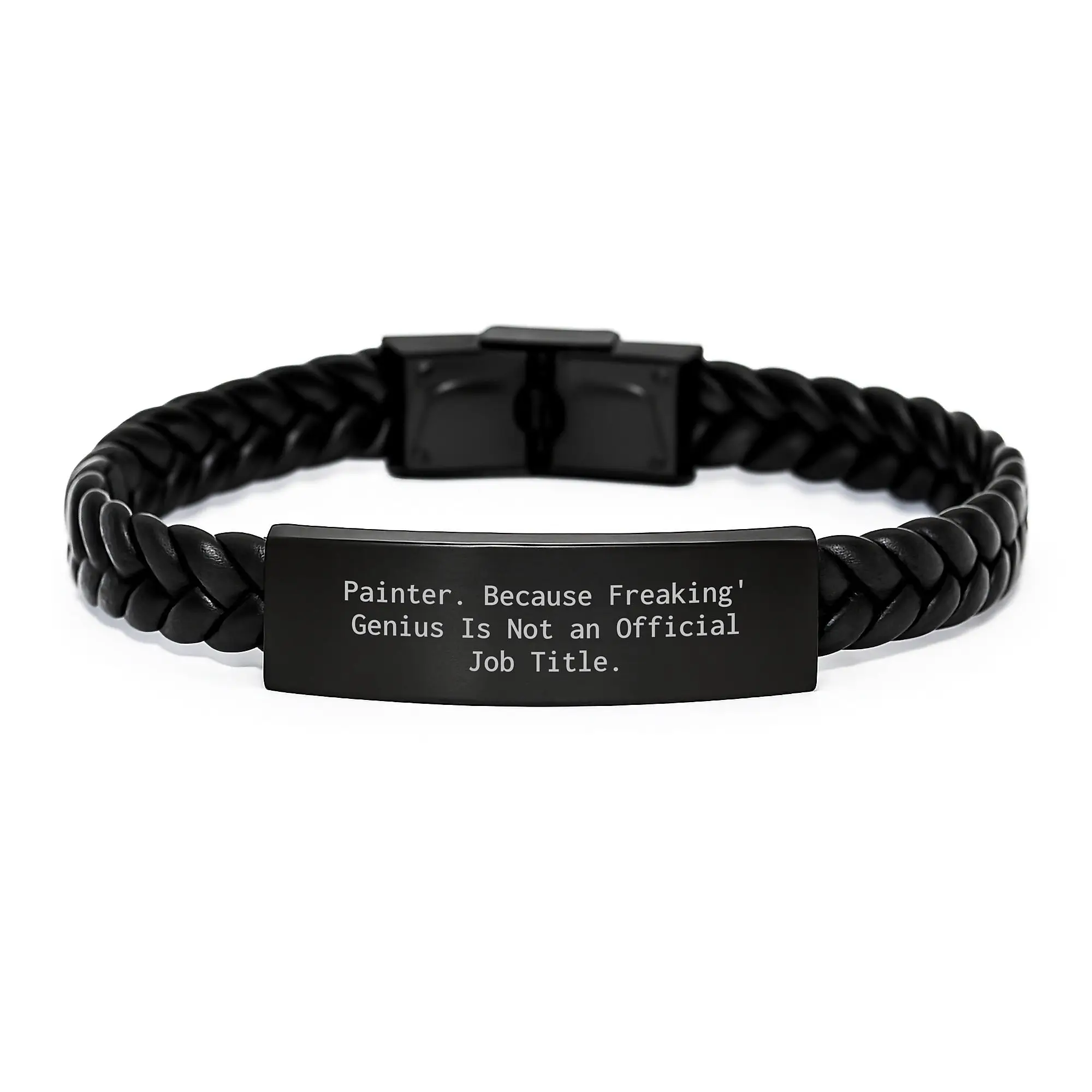 Painter Keepsake Interlaced Leather Bracelet for Him Birthday Gift - Image 1