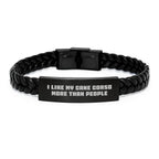 Funny Cane Corso Dog Lover's Gifts for Men - Interlaced Leather Bracelet from Family - Valentine's Unique Jewelry