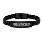 Funny Great Pyrenees Dog Interlaced Leather Bracelet, Great Pyrenees Dog Gifts for Men, Women, Birthday Unique Gifts from Family Friends - Image 1