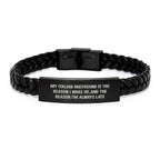 Italian Greyhound Dog Lovers Gifts from Friends, Funny Quote Interlaced Leather Bracelte for Women, Italian Greyhound Dog Mom Birthday Unique Gifts