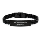 Bull Terrier Lover Leather Bracelet Valentine Gift for Dog Owners