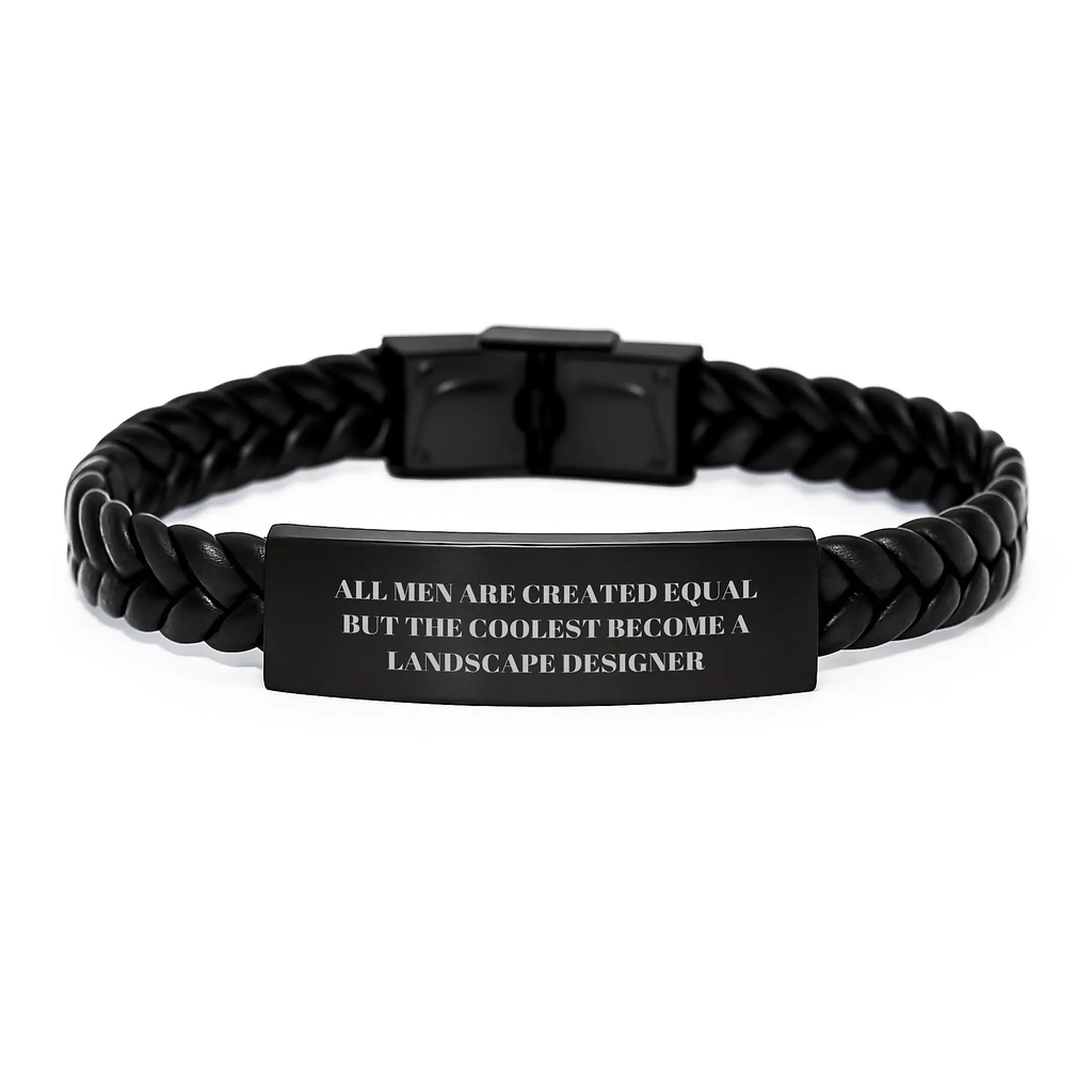 Birthday Gift Landscape Designer Interlaced Leather Bracelet for Her - Image 1