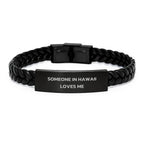 Hawaii Interlaced Leather Bracelet Someone In Hawaii Loves Me Valentine Gift