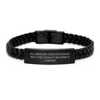 Birthday Gift Lawyer Keepsake Interlaced Leather Bracelet for Her - Image 1