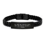 Bold Logger Interlaced Leather Bracelet Unique for Friends Birthday Gift - Image 1