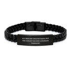 Birthday Gift Interlaced Leather Bracelet for Her Massage Therapist - Image 1