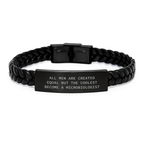 Microbiologist Interlaced Leather Bracelet for Him Birthday Gift - Image 1