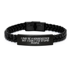 Sassy Housekeeper Interlaced Leather Bracelet for Friends Birthday Gift - Image 1